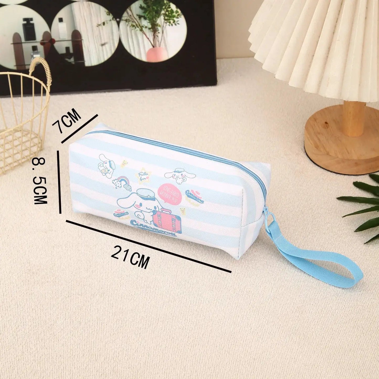 Pencil Case Cinnamoroll Hello Kitty Kuromi Melody Stationery Bag PU Waterproof Pencils Bag Student Pencil Stationery by All Mart Bristol Ltd
