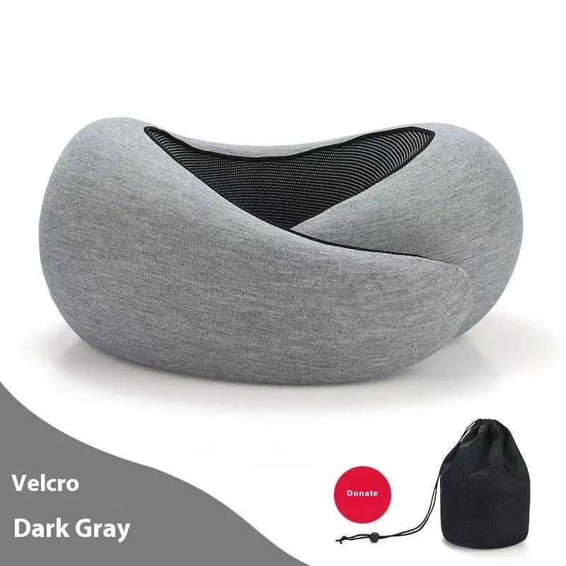 Soft Memory Foam Travel Neck Pillow U Shape Adjustable Support Comfortably Sleeping On Plane Car Office Noon Break by Dropshipman