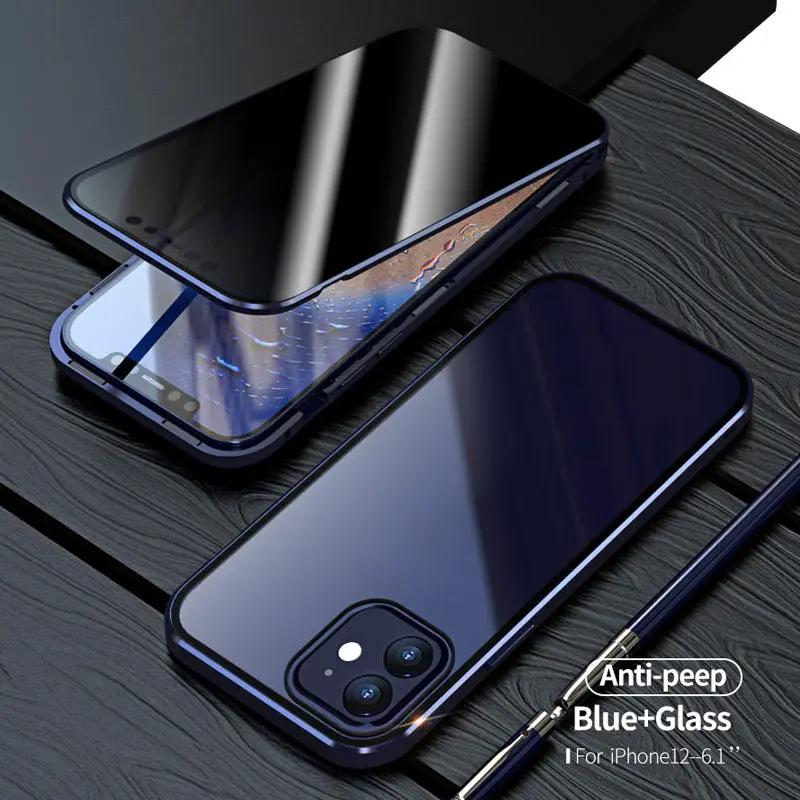 Magnetic Privacy Glass Case Anti-Spy 360 Protective by Dropshipman