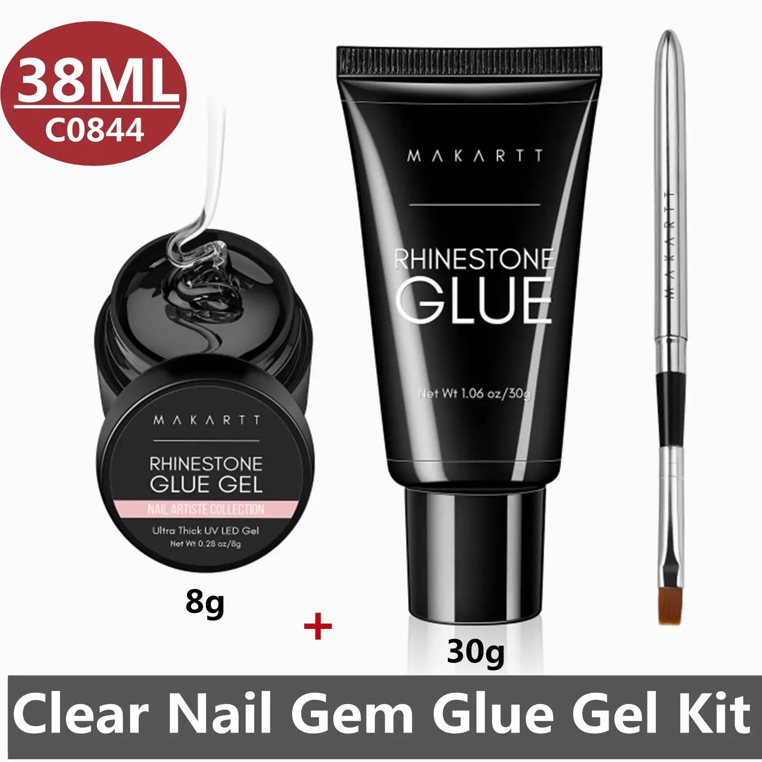 Makartt Nail Rhinestone Glue, Gel Nail Glue for Rhinestones for 3D Design Super Strong Adhesive Nail Gem Glue for Christmas DIY by All Mart Bristol Ltd