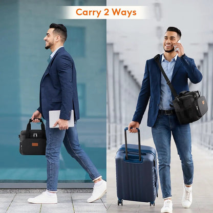 Stylish Black Insulated Lunch Bag - 9L Soft Cooler Tote for Adults, Perfect for 12 Cans by All Mart Bristol Ltd