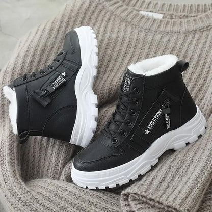 Korean Style Student All-matching Warm High-top Martin Boots by Dropshipman