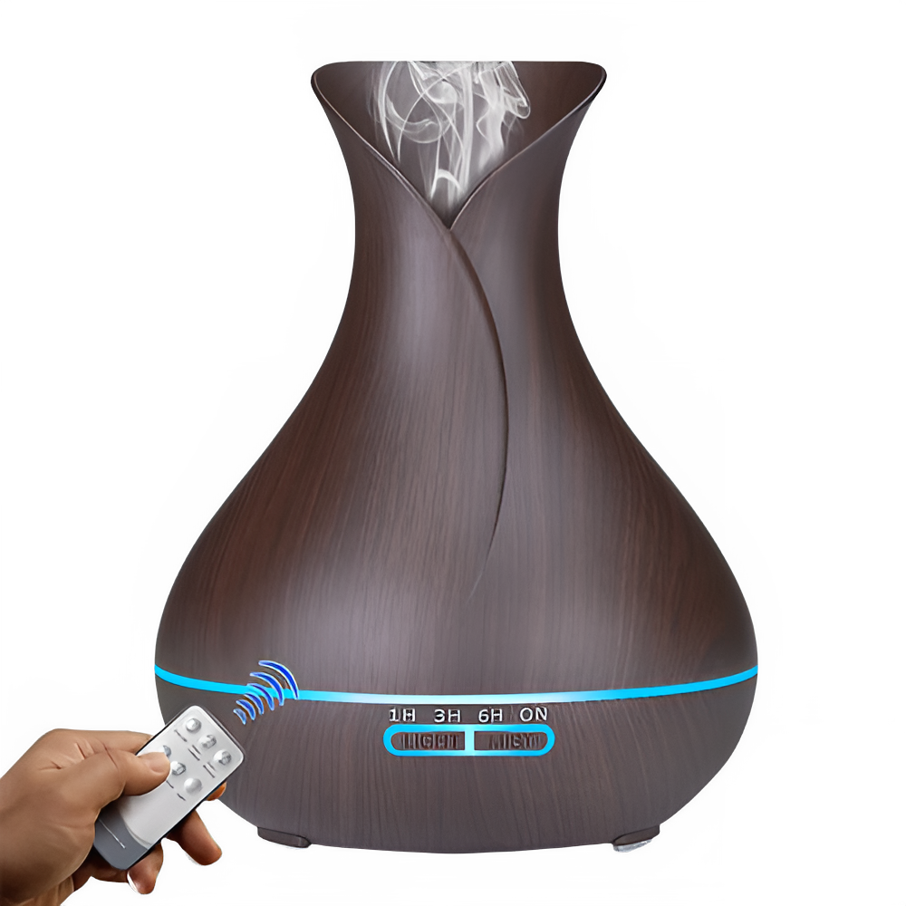 Aromatherapy Humificador Oil Diffuser Ultrasonic Mist Maker Fogger with LED Lamp Wood Grain Air Aroma Humidifier Humificadores by All Mart Bristol Ltd