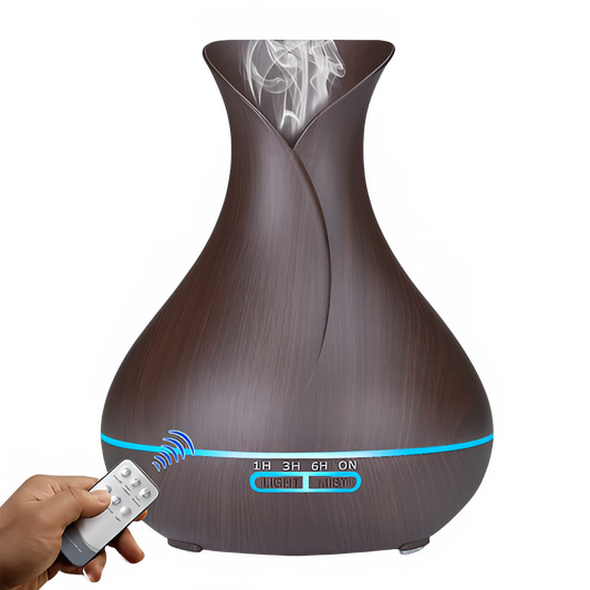 Aromatherapy Humificador Oil Diffuser Ultrasonic Mist Maker Fogger with LED Lamp Wood Grain Air Aroma Humidifier Humificadores by All Mart Bristol Ltd