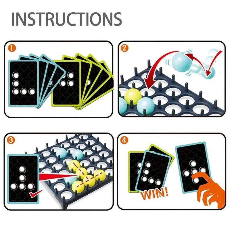 Bounce Ball Game Jumping Ball Board Table Game Interaction Family Party Desktop Bouncing Funny Toy Kit for Children Adults by All Mart Bristol Ltd