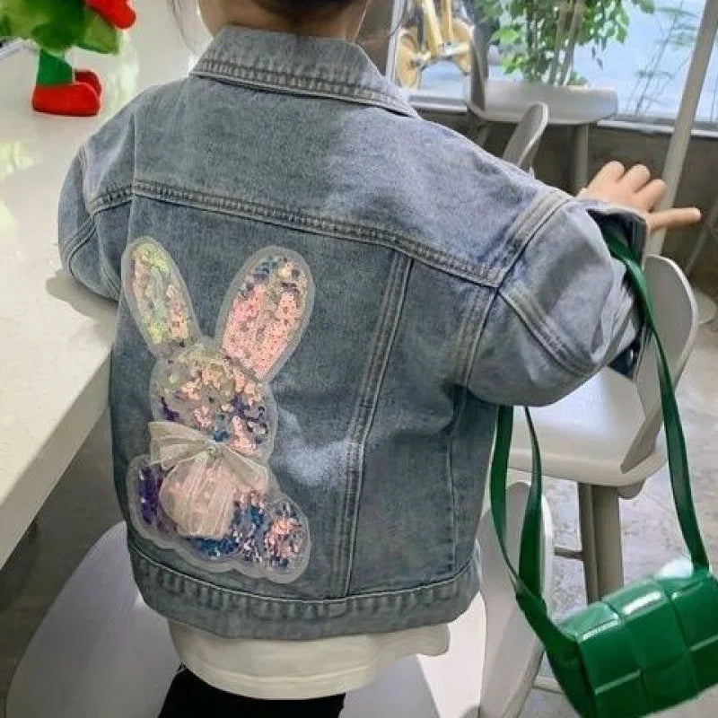 Baby Girls Denim Coat Children's Fashion Jacket Spring Kids Casual Outerwear Autumn Teens Loose Button Clothes 2-10 Years Old by All Mart Bristol Ltd
