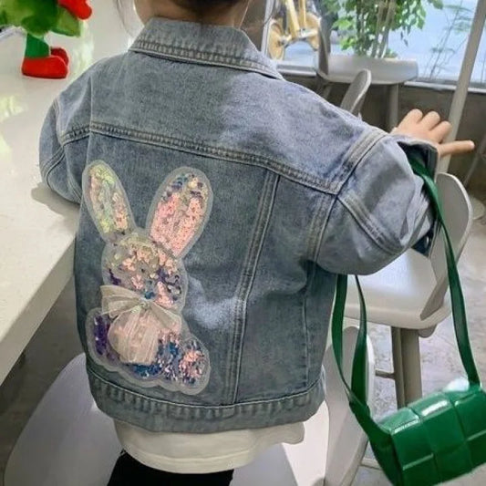 Baby Girls Denim Coat Children's Fashion Jacket Spring Kids Casual Outerwear Autumn Teens Loose Button Clothes 2-10 Years Old by All Mart Bristol Ltd