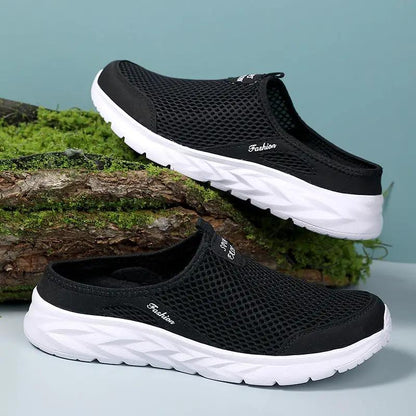 Leisure Sports Half Slippers Mesh Shoes by Dropshipman