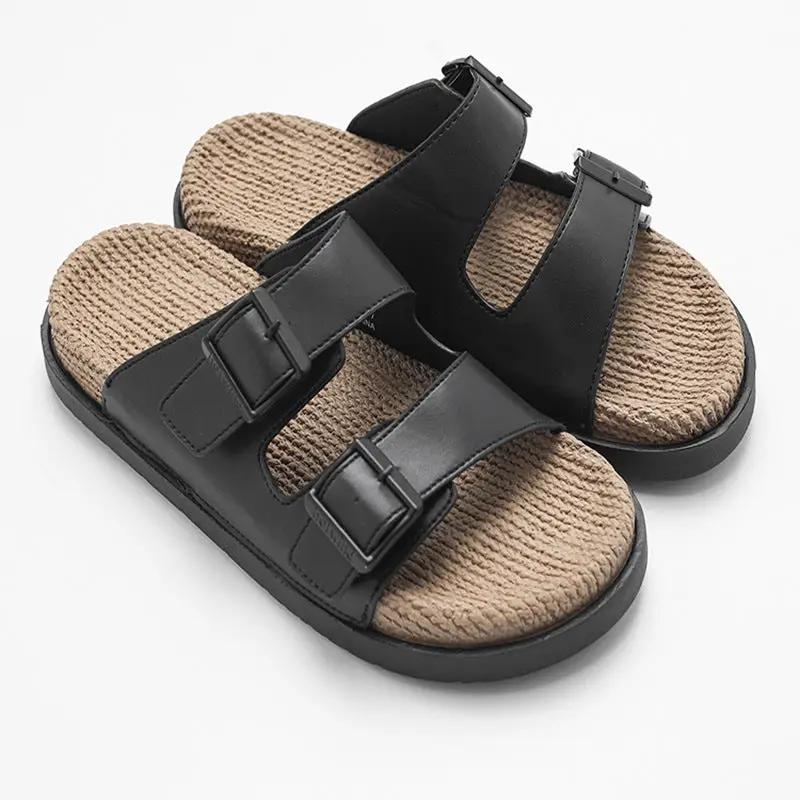 Hemp Rope High Elastic Massage Mid-bottom Home Casual Slippers by Dropshipman