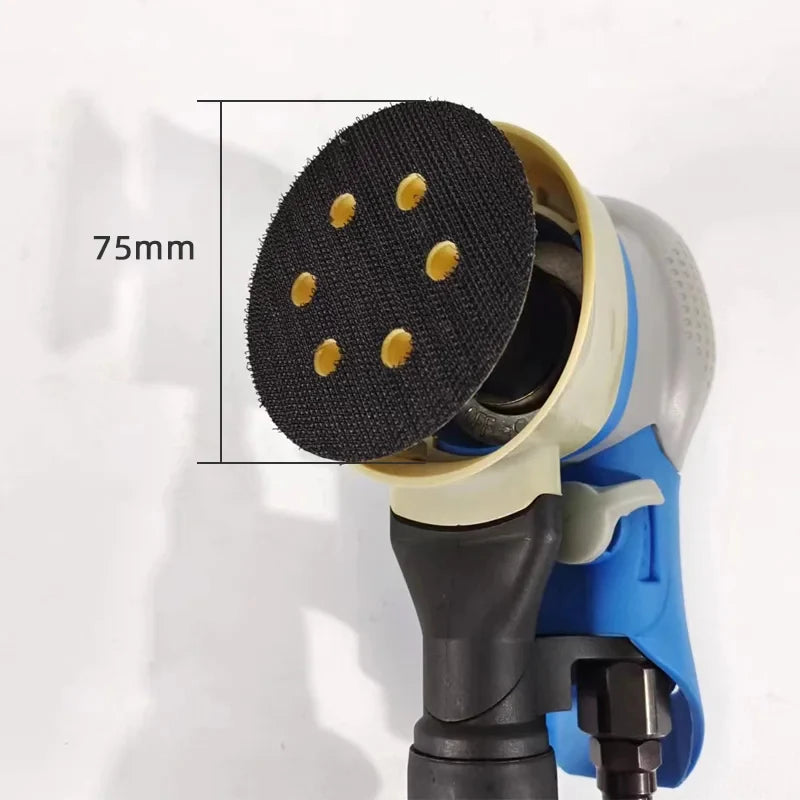 PANDAS Handheld 3 Inch Pneumatic Sandpaper Machine 6 Hole Point Repair Eccentric 5MM Grinding Disc by All Mart Bristol Ltd