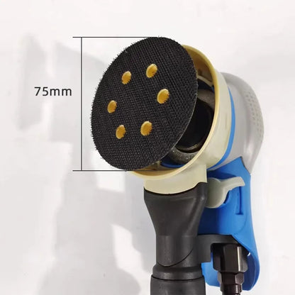 PANDAS Handheld 3 Inch Pneumatic Sandpaper Machine 6 Hole Point Repair Eccentric 5MM Grinding Disc by All Mart Bristol Ltd
