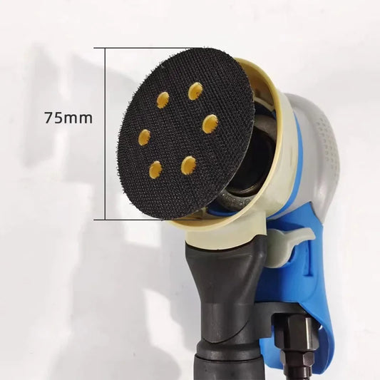PANDAS Handheld 3 Inch Pneumatic Sandpaper Machine 6 Hole Point Repair Eccentric 5MM Grinding Disc by All Mart Bristol Ltd