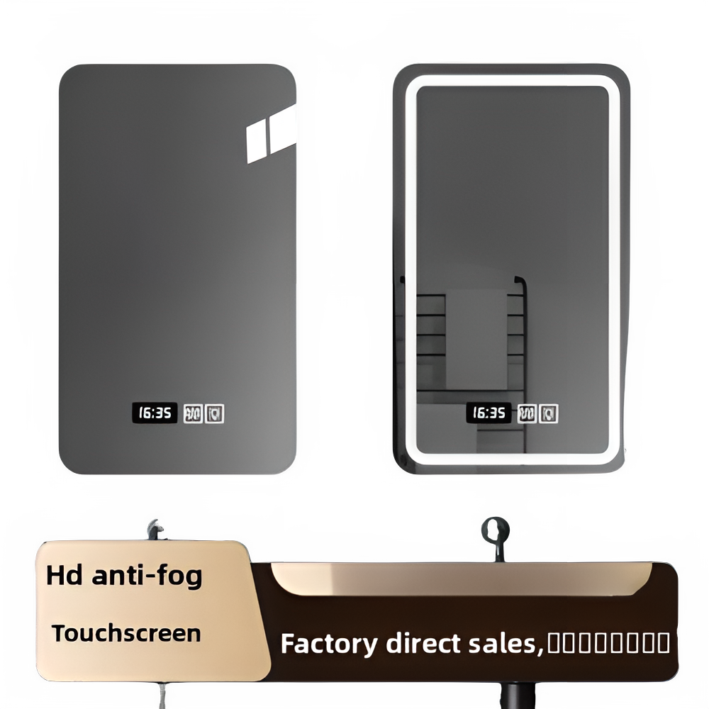 New Smart Mirror Wall Hanging LED High Definition Induction Anti-fog Bathroom Mirror Touch Screen 23.5 * 15.5 Inches Vanity by All Mart Bristol Ltd