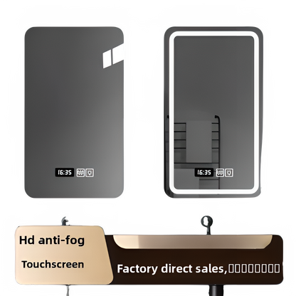 New Smart Mirror Wall Hanging LED High Definition Induction Anti-fog Bathroom Mirror Touch Screen 23.5 * 15.5 Inches Vanity by All Mart Bristol Ltd