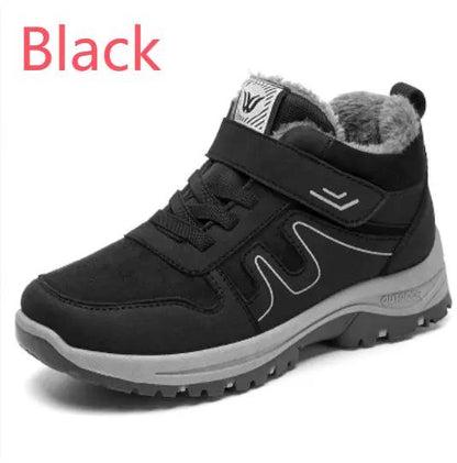 Womens Cotton Snow Boots With Velcro For Winter On Snowy Terrain by Dropshipman