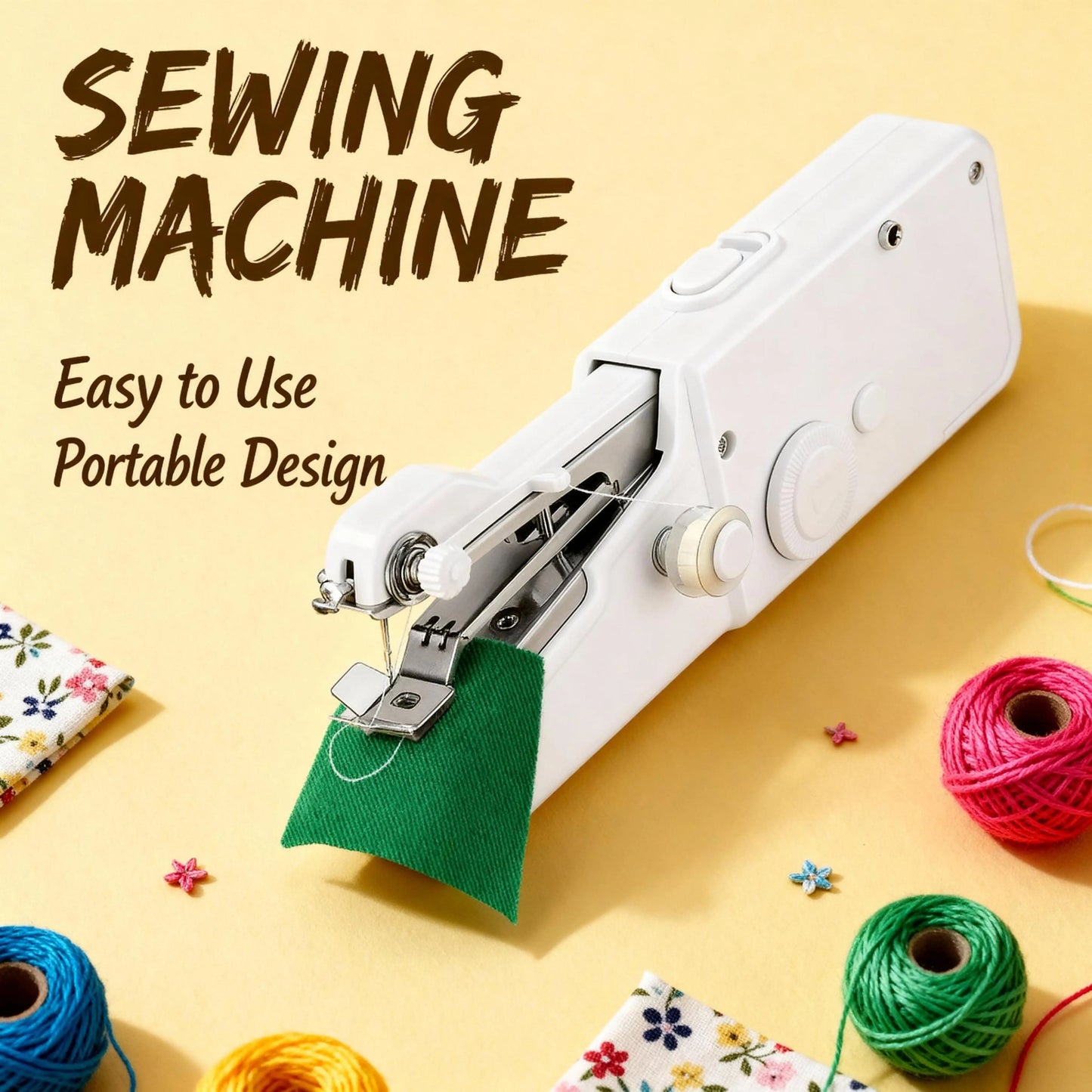 Household Sewing Machine, Portable Household Sewing Machine, with Fast Sewing Speed and Simple Operation, Suitable for Beginners to Use