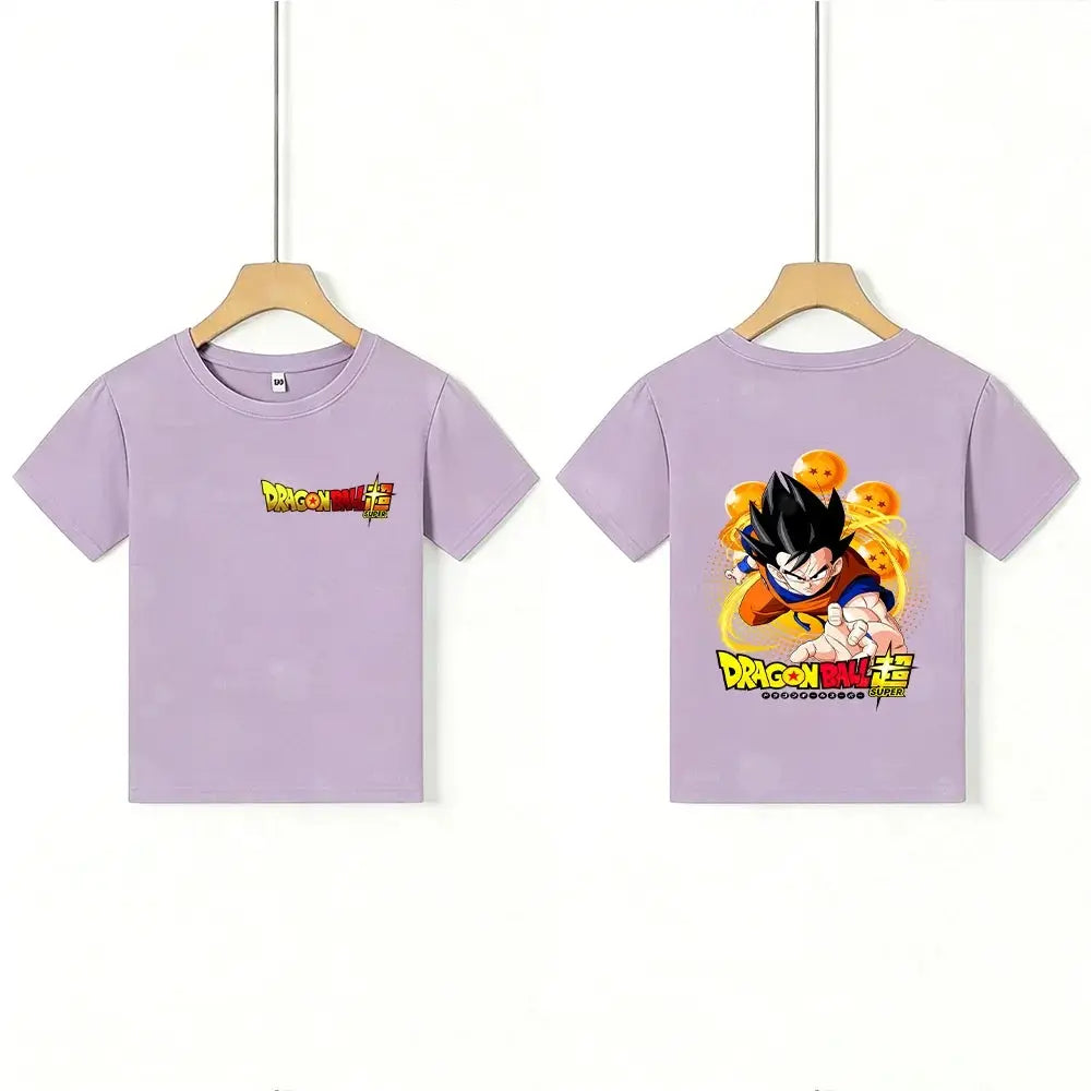 Kids T - Shirt Dragon Ball Goku & Great Ape Print, Cartoon Anime - Themed Casual Cotton Tee for Boys Girls, Cool Graphic Childre by All Mart Bristol Ltd