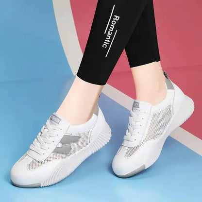 Soft-soled Genuine Leather Sneakers With Non-slip Soles For Running by Dropshipman