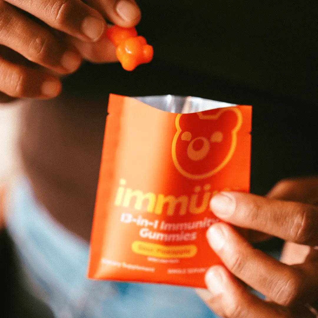 Immün 13-In-1 Immunity Gummies (Sour Pineapple): Daily Immune Defense Supplement with 13 Clinically Studied Ingredients: Vitamin C, D3, Zinc, Ashwagandha KSM-66, Elderberry, Prebiotics, Adaptogens, Gluten Free, Vegan, Third Party Tested by All Mart Bristol Ltd