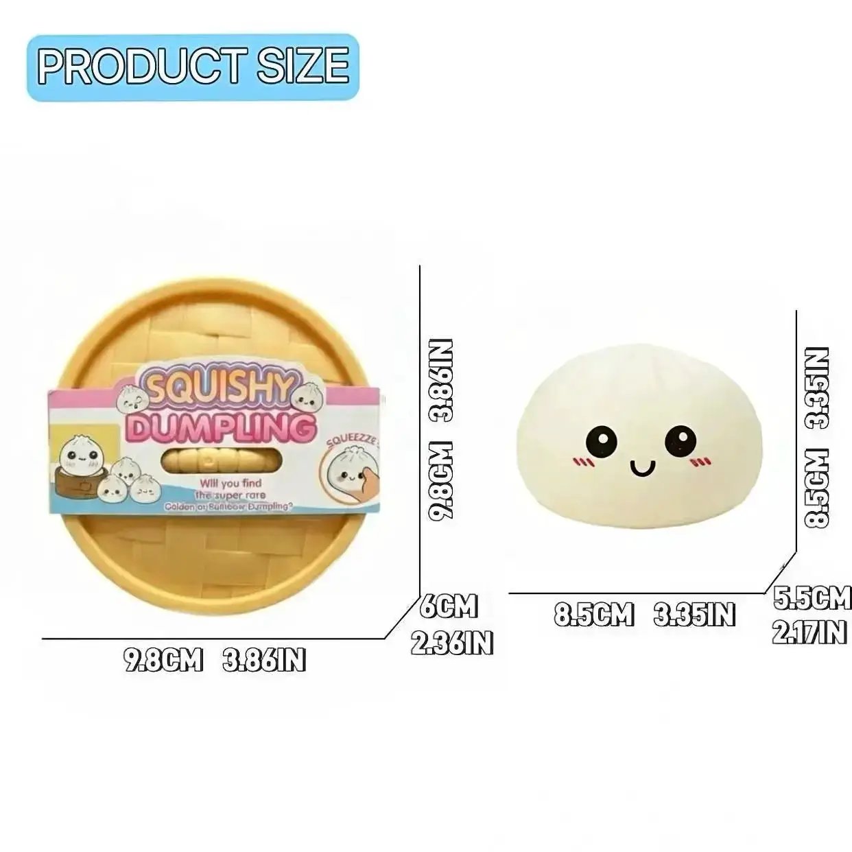 Expression Rich Giant Squishy Dumpling Blind Box, Stress Relief Toy, Soft Tpr Material, Surprise Unboxing, Valentine'S Day Gift, Easter Gift, Stress Relief Fidget by All Mart Bristol Ltd