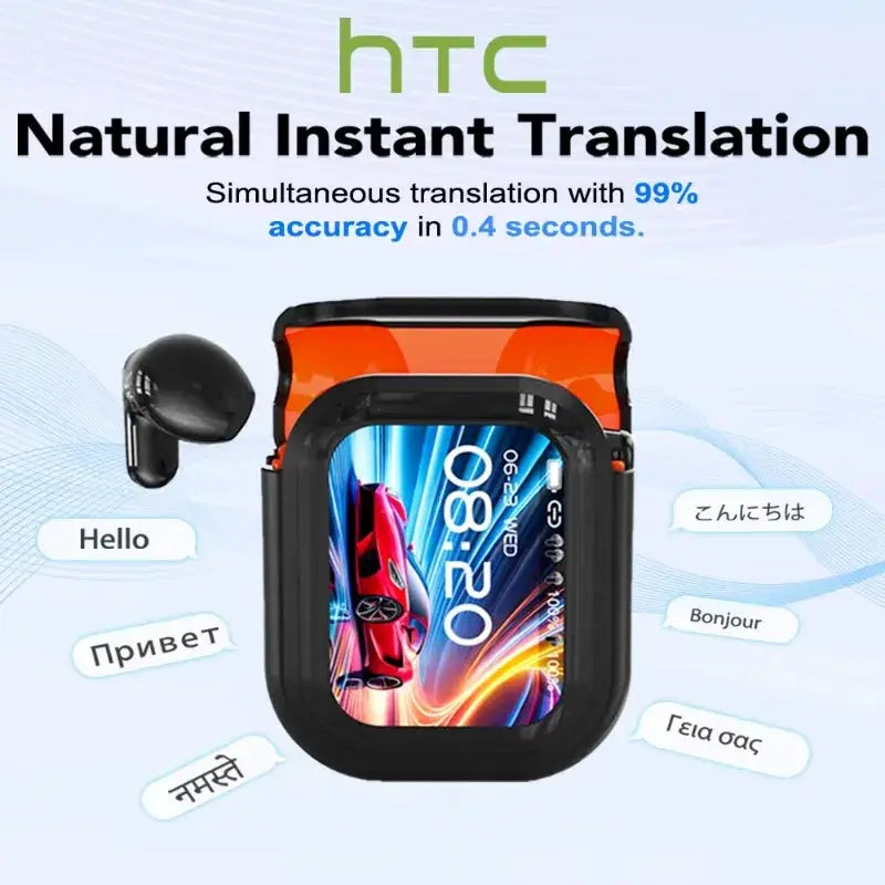 Translator HTC NE20 New Bluetooth 6.0 Wireless Headphones Translation Earphones IPX4 Waterproof Rating Long Battery Life by All Mart Bristol Ltd