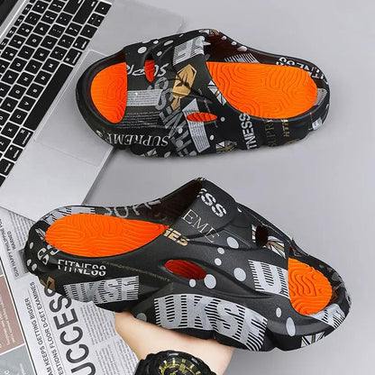 Men's Summer Outerwear Stylish Beach Platform Slippers by Dropshipman