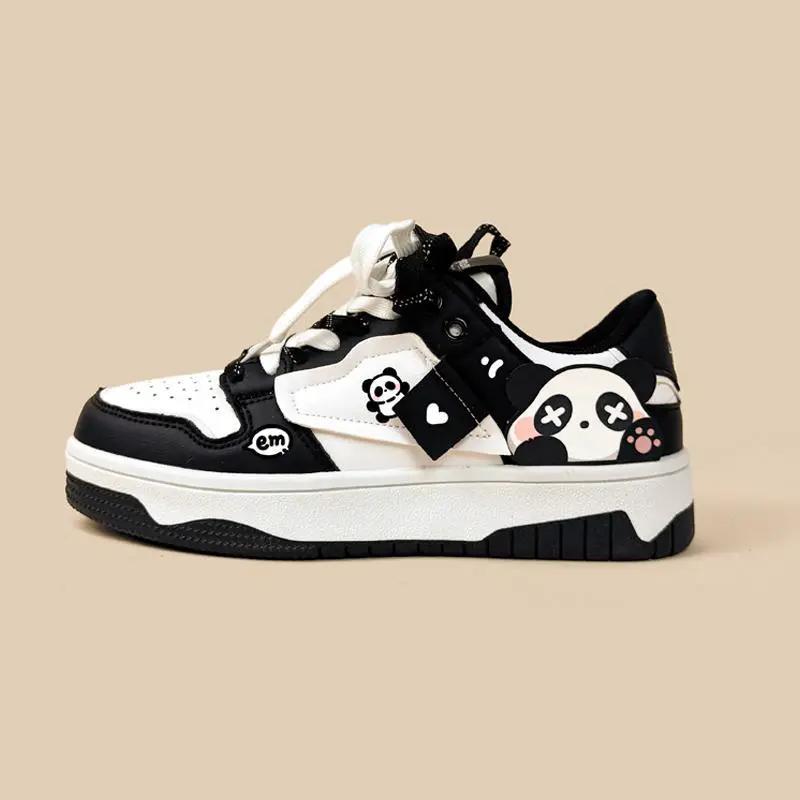 Women's Cute Wild Low-top Casual Panda Sneakers by Dropshipman