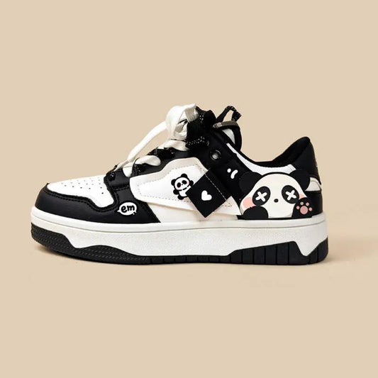 Women's Cute Wild Low-top Casual Panda Sneakers by Dropshipman