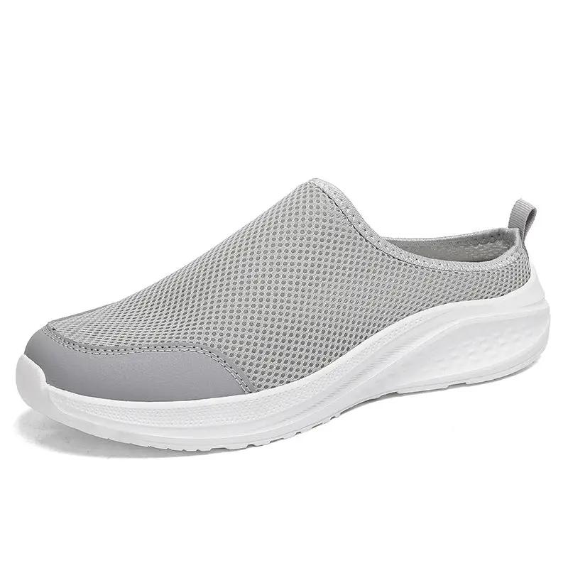 Summer Half Slippers Mesh Shoes Men's Shoes Plus Size by Dropshipman