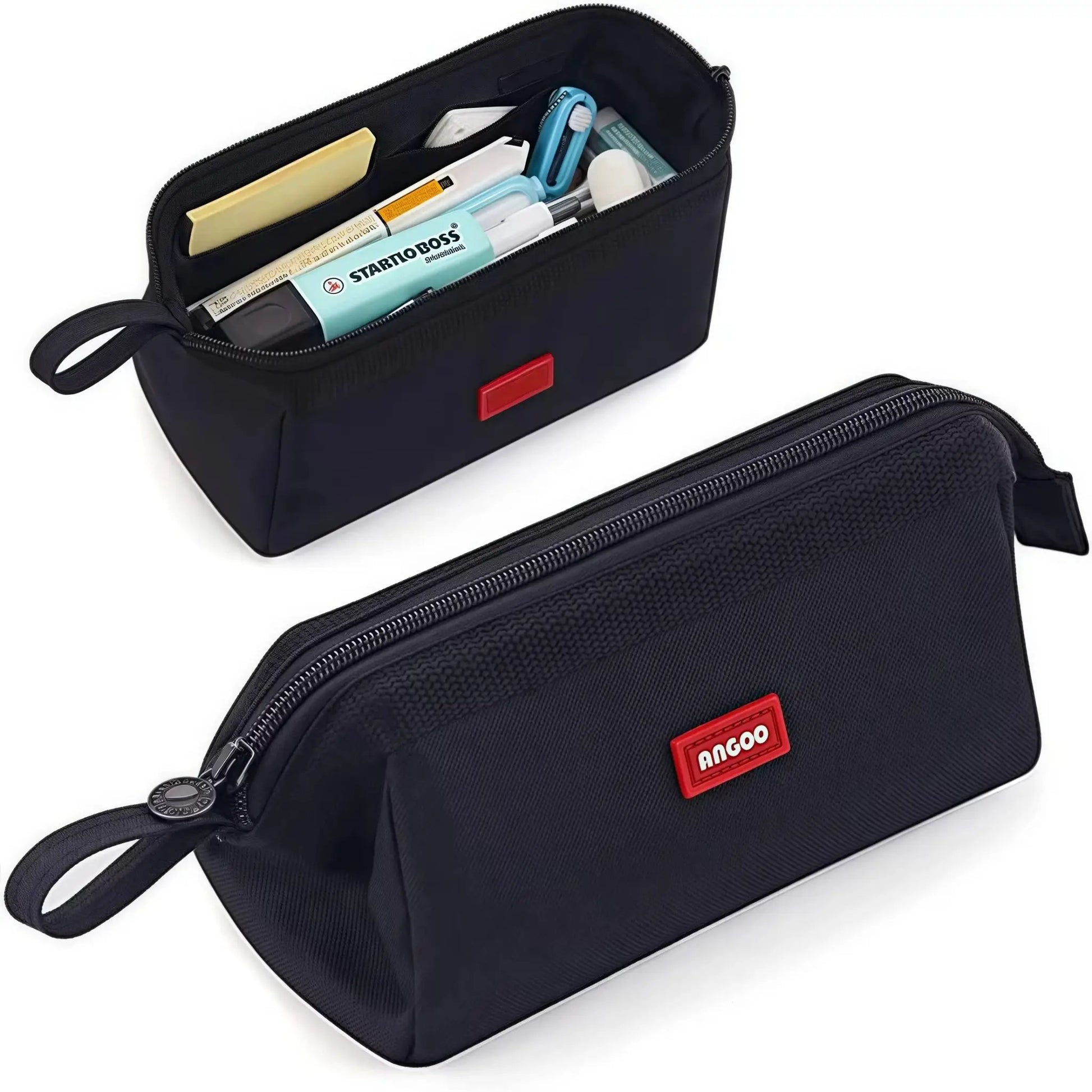 Large Capacity Pencil Case with Pen Holder Label Minimalist Student Stationery Storage Creative Stationery Storage Bag by All Mart Bristol Ltd