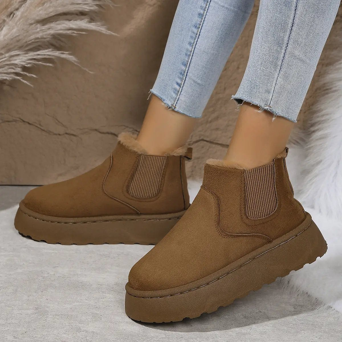 Thickened Snug-fitting Thermal Bread Cotton Boots by Dropshipman