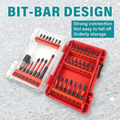 35Pcs Magnetic Screwdriver Bit Set S2 Steel Impact Driver Nut Sockets Anti-Slip High Hardness Tips with Portable Storage Case by All Mart Bristol Ltd