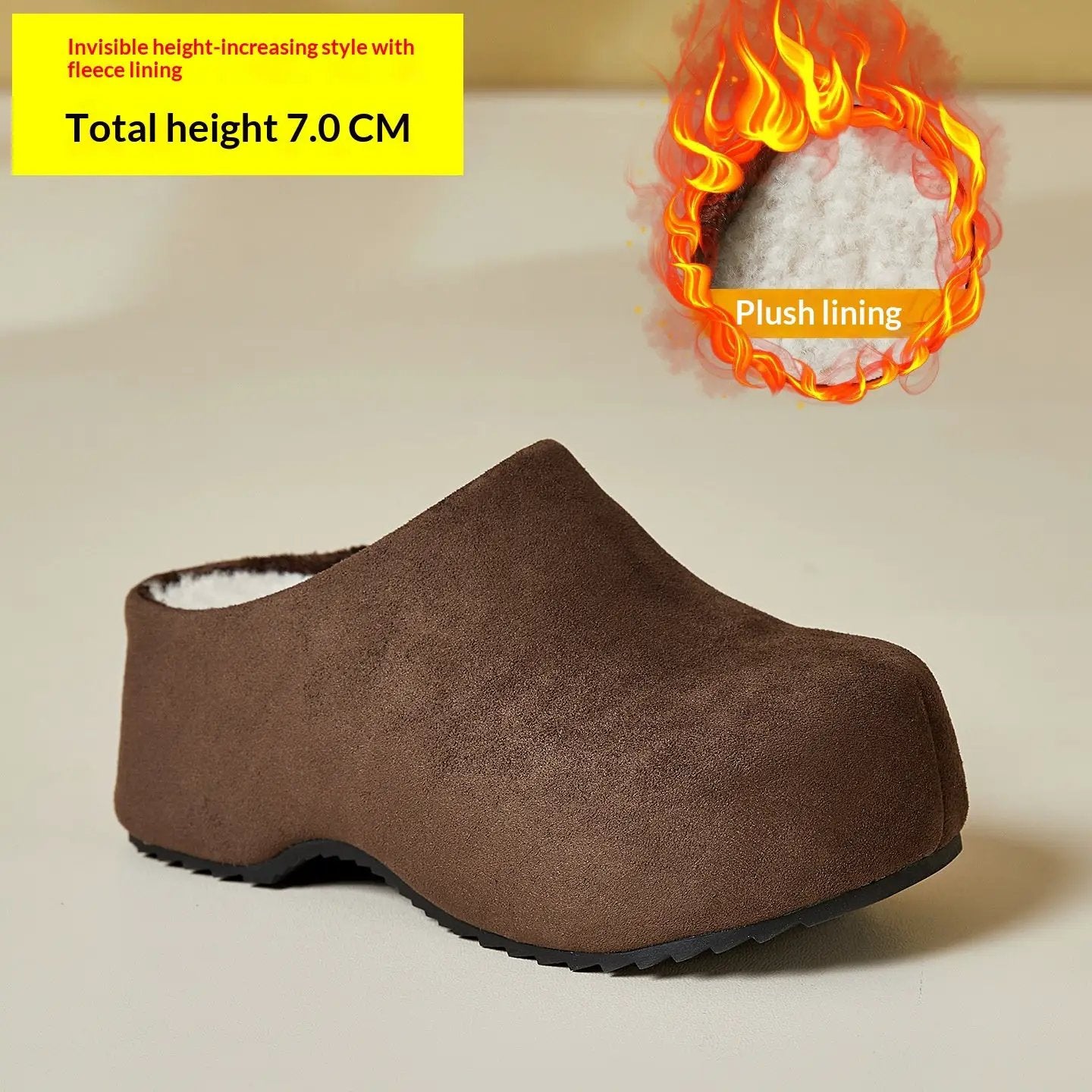 Retro Chunky-sole Closed-toe Mules For Women, Perfect For Outdoor Wear by Dropshipman