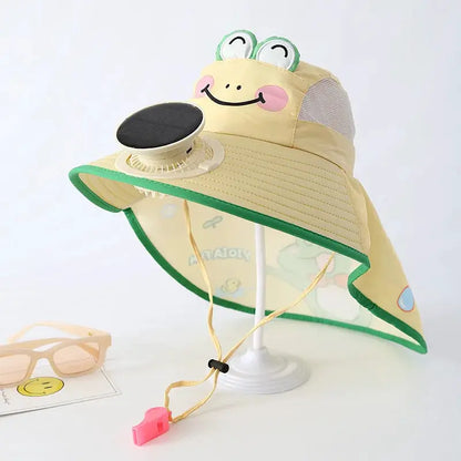 Portable Solar Powered Fan Empty Top Sun Hat Uv Protection Wide Brim Cooling Visor For Summer Outdoor Activities Outdoor Hat by All Mart Bristol Ltd