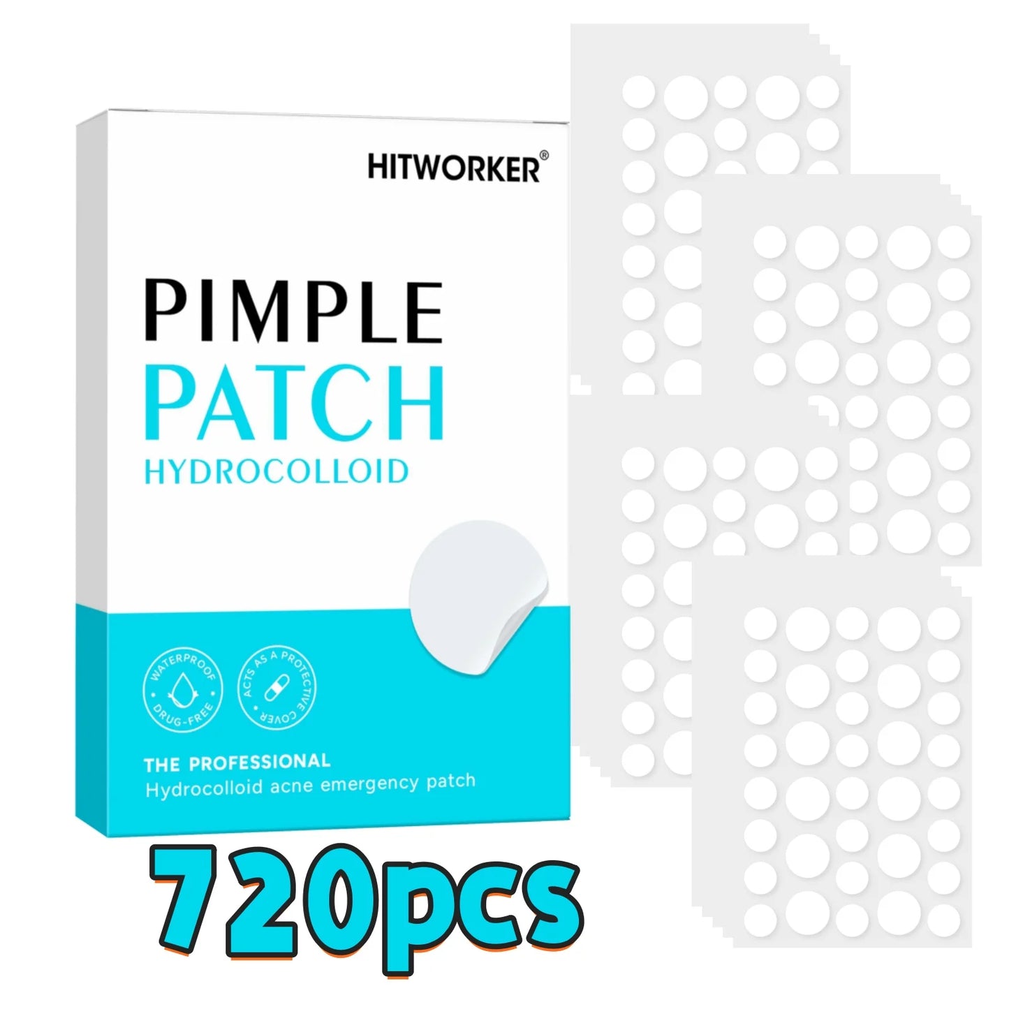 144/360/720pcs Hydrocolloid Acne Pimple Patches for Face, Effective Blemish Spot Treatment, Invisible & Skin-Friendly by All Mart Bristol Ltd