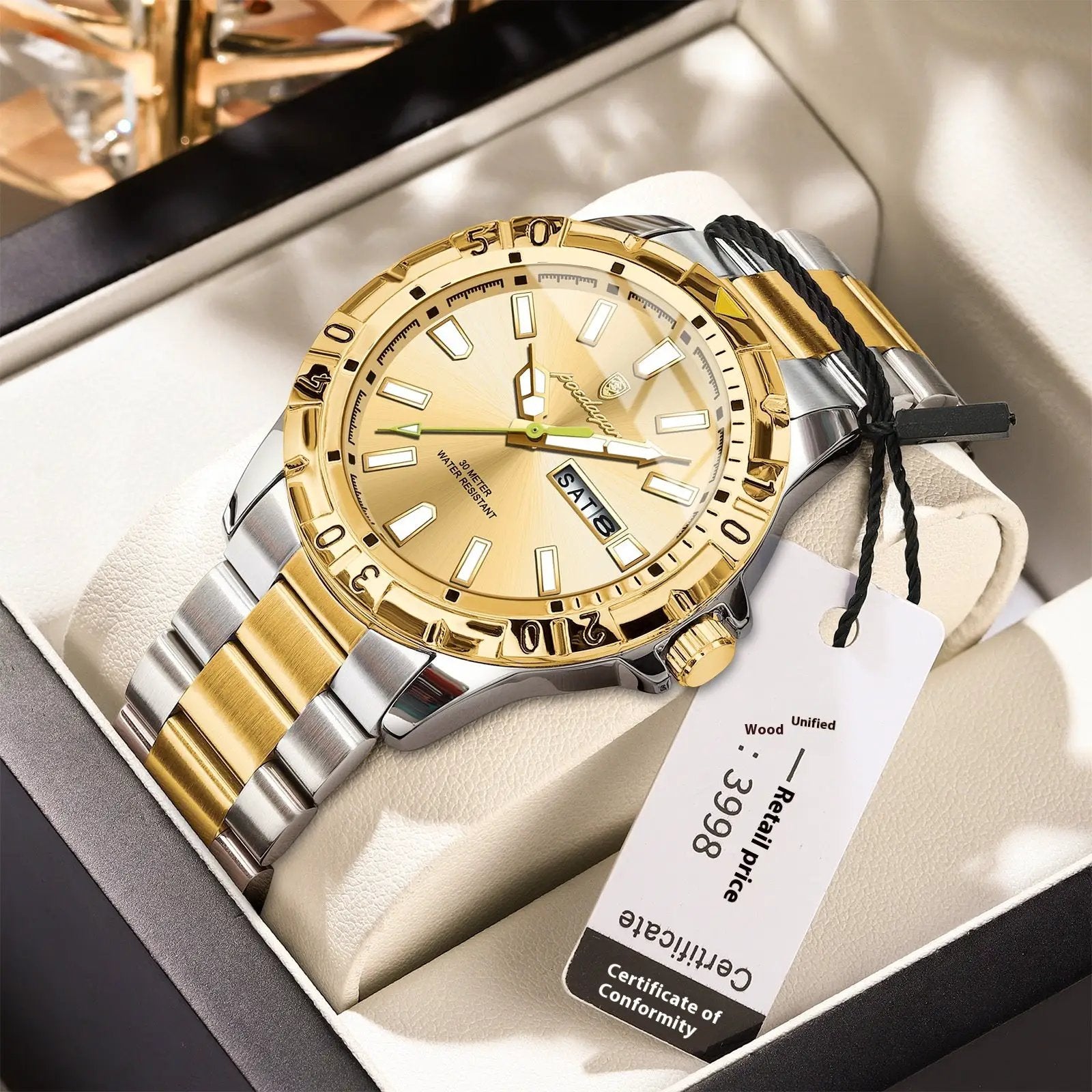 Swiss Brand Waterproof Fashion New Men's Super Strong Luminous Watch by Dropshipman