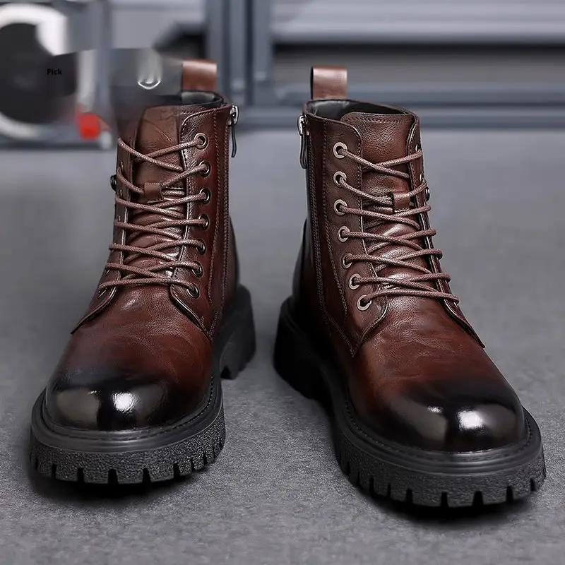 Men's Retro Breathable High-top Martin Boots by Dropshipman