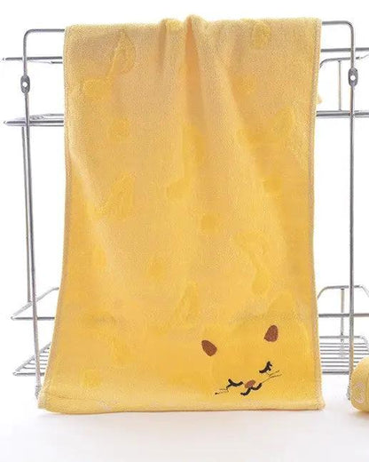 Bamboo Fiber Kitten Face Bath Towels by Dropshipman