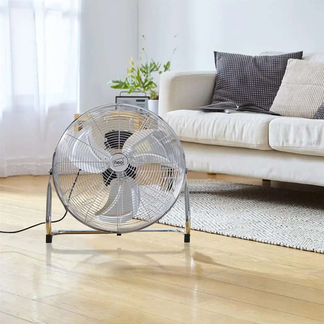 Neo High Velocity Chrome Metal Floor Freestanding Fan � 16 Inch by Neo