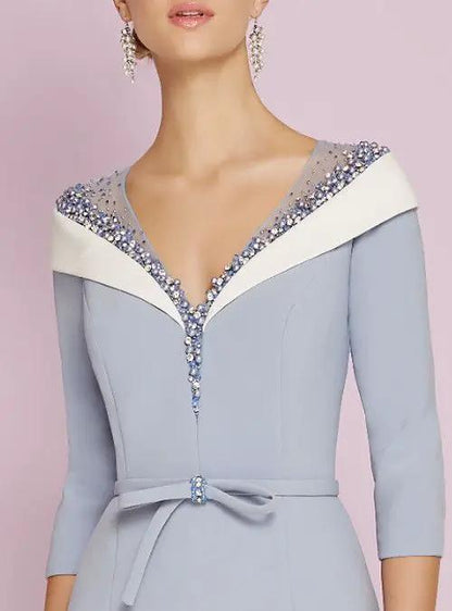 The contrast beaded formal mum dress by EDKAY COLLECTION UK
