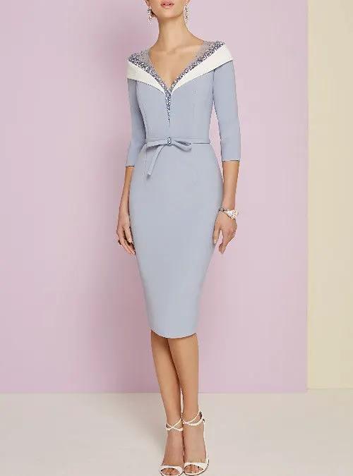 The contrast beaded formal mum dress by EDKAY COLLECTION UK