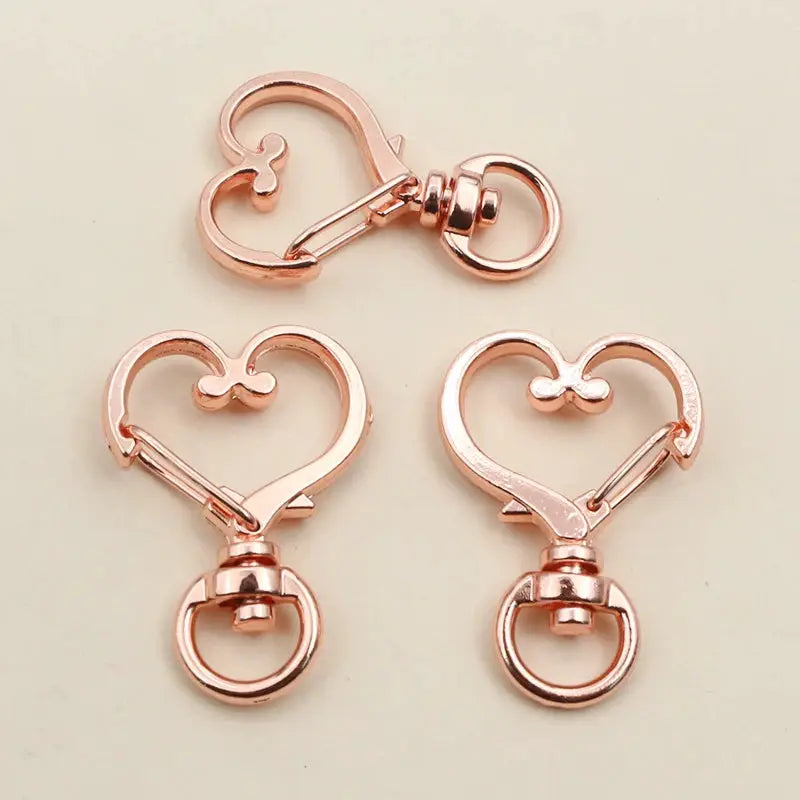 10pcs 35x24mm Heart Snap Hook Trigger Lobaster Clasp Clips Buckles For Keychain DIY Jewelry Making Accessories Findings by All Mart Bristol Ltd