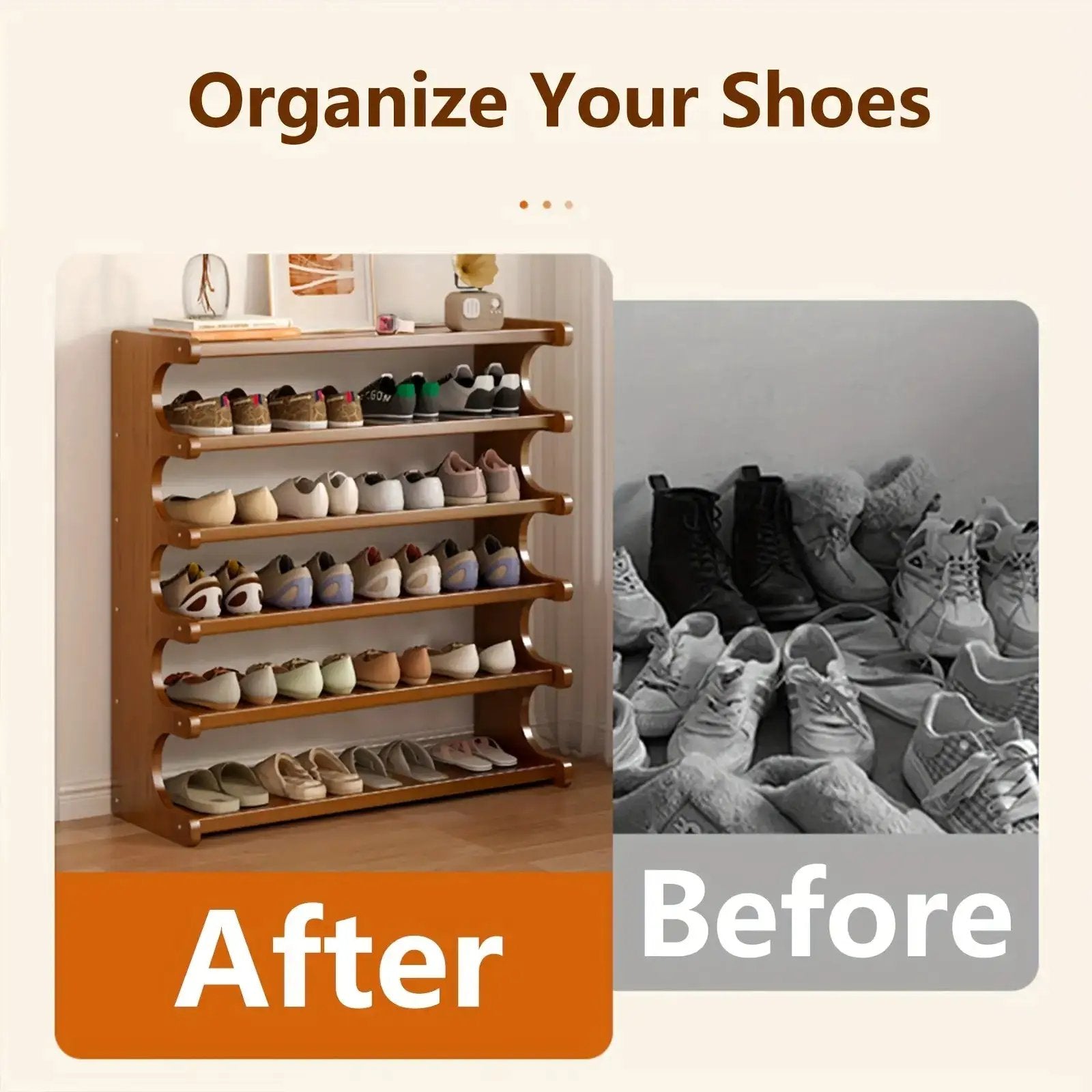 Wooden Shoe Rack, Easy to Assemble, Small Footprint, Large Storage Space, and Beautiful Appearance. by All Mart Bristol Ltd