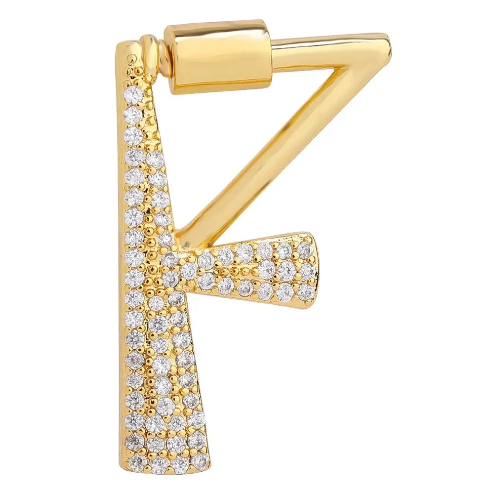 Juya 18K Gold Plated 26 Alphabet Letters Pendant Fasteners Bolt Carabiner Clasps For DIY Women Mesh Chains Name Jewelry Making by All Mart Bristol Ltd