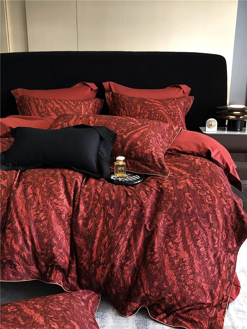 Long-staple Cotton Printed Four-piece Bedding Set Cotton Bedding by Dropshipman