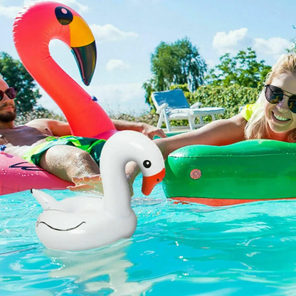 Soundz Waterproof Inflatable Flamingo Bluetooth Speaker Bath Pool[White] by Aquarius