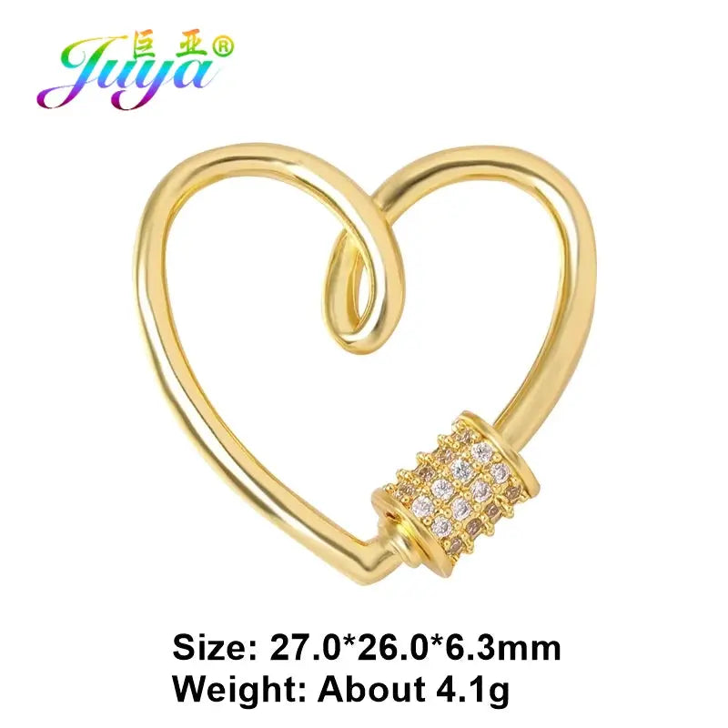 Juya 18K Gold Plated 26 Alphabet Letters Pendant Fasteners Bolt Carabiner Clasps For DIY Women Mesh Chains Name Jewelry Making by All Mart Bristol Ltd
