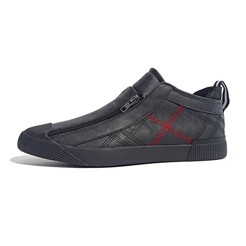 Leather Shoes Breathable Casual Fashion Low-top Sneakers by Dropshipman