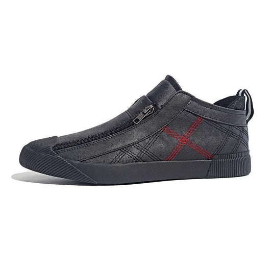 Leather Shoes Breathable Casual Fashion Low-top Sneakers by Dropshipman