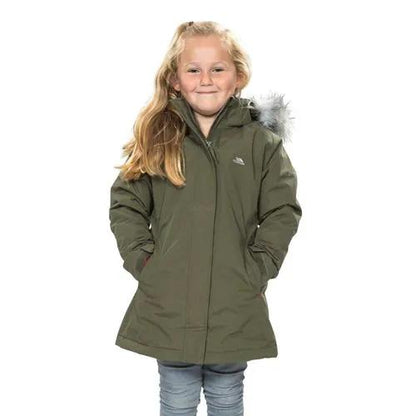 Girls Trespass Fame Waterproof Parka Jacket by Trespass